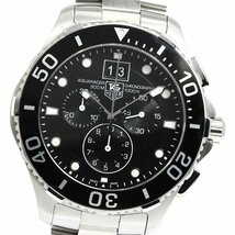 タグホイヤー TAG HEUER CAN1010 アクアレーサー クロノグラフ ビッグデイト クォーツ メンズ 良品 _766137【ev10】_画像1