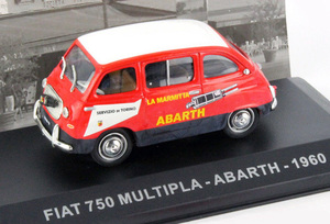 Altaya　1/43　フィアット・750 ムルティプラ ABARTH　red/white/black　1960