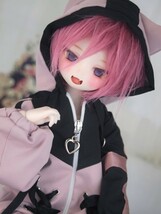 【ぐるぐる】DDH-29 SW肌 ドルフィードリーム MDD Dollfie Dream カスタムヘッド + 碁石アイ2種 + 舌パーツ パテ盛り ※難あり_画像4