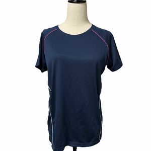 Y1-35 gu.sports GU sport T-shirt short sleeves T-shirt sport wear XL size navy blue lady's 