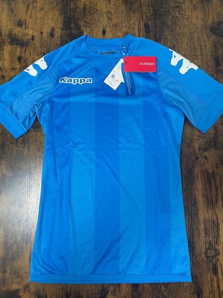 新品 KAPPA トレーニング Tシャツ deoseam duo ビッグロゴ ブルー