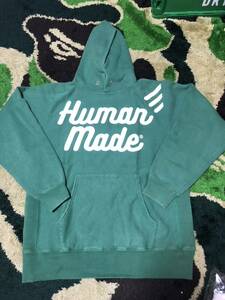 HUMAN MADE PIZA HOODIE L GREEN パーカー