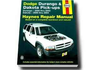  service book, maintenance manual, partition nz,Heynes, repair manual / Dodge, dakota, Durango 