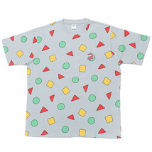 【新品】 3L グリーン クレヨンしんちゃん 半袖 Tシャツ メンズ 大きいサイズ 総柄 ビッグ クルーネック カットソー_画像3