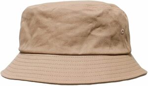 [Новая] F 58,5 см бежевая шляпа ковша мужчины большого размера размер сплошной хлопковой твил хижина
