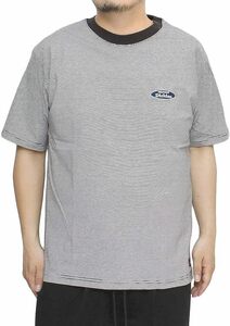 【新品】 3L ブラック ジェニュイン ディッキーズ GENUINE Dickies 半袖 Tシャツ メンズ 大きいサイズ リンガー マイクロボーダー ロゴ プ