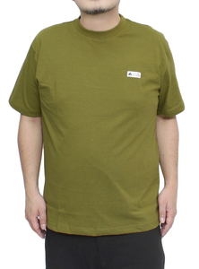 【新品】 4L カーキ LOGOS PARK(ロゴス パーク) 半袖 Tシャツ メンズ 大きいサイズ ボックス ロゴ プリント クルーネック カットソー