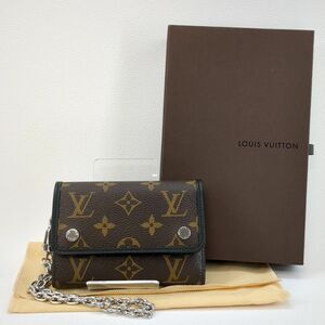 LOUIS VUITTON ポルトフォイユ コンパクト モノグラム マカサー M60167 三つ折り財布 チェーンウォレット ルイヴィトン ◆3107/SBS通り店