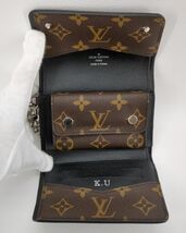 LOUIS VUITTON ポルトフォイユ コンパクト モノグラム マカサー M60167 三つ折り財布 チェーンウォレット ルイヴィトン ◆3107/SBS通り店_画像6