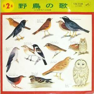 ◆10吋 野鳥の声 第2集 日本野鳥の会収録 監修：中西悟道