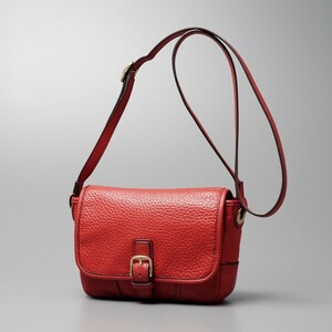 COACH F31664 Red Hadley Luxe Grain Leather Field Crossbody Shoulder Bag