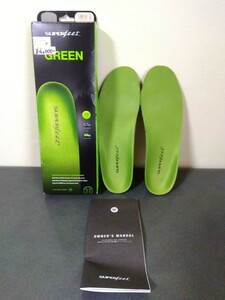 SUPERfeet（ スーパーフィート） Green、 インソール、Ｅ（26〜28cm）、骨格や筋肉を効果的に機能させる中敷きらしい※現行品6,600円で見た