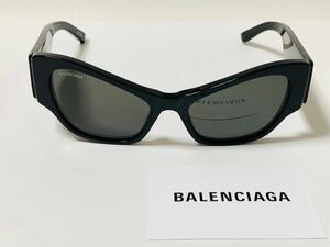 新品《 BALENCIAGA バレンシアガ 》マックス キャットアイ サングラス / ブラック black ロゴ logo 眼鏡