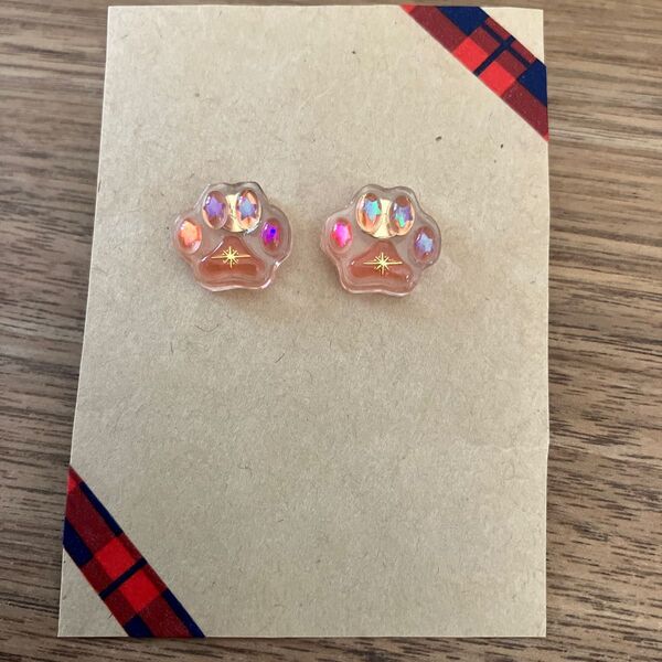 ハンドメイド☆レジンピアス 肉球