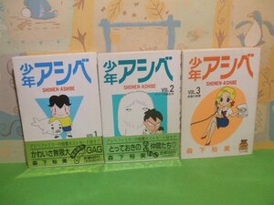 ☆☆☆少年アシベ 　第1巻＆第2巻帯付き☆☆全8巻の内2冊第1～第3巻　全巻初版　森下裕美　ジャンプコミックスワイド版　集英社