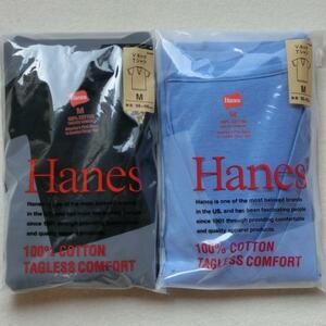 最終値下げ！【M】Hanes　ヘインズ V首 アンダーシャツTシャツ ２色２枚 p0829え