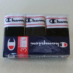 Champion ３枚【L】ボクサーショーツ　0148 CW6EU701D　　Hanes ヘインズ　ストレッチ素材　お買得　黒　グレー