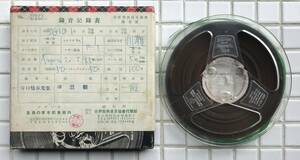 [ rare ]... spring lecture recording tape god .. Showa era 36 year 1961 year raw length. house world .. spread association reel tape open reel . equipped Showa Retro 