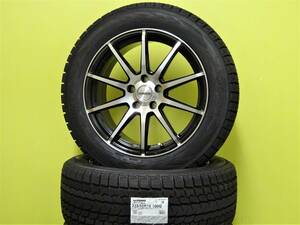 S3618 新品 国産 4本 235/55R18 100Q ヨコハマ アイスガード SUV G075 101S 8J +45 黒 ブラック ポリッシュ ハリアー RAV4 ラブ4 NX 処分