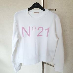 【新品・未使用】N°21 KIDS ロゴ コットンスウェットシャツ　white　12Y　　N21574N0154