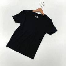 未使用品 /M/ FRUIT OF THE LOOM ブラック リブインナー半袖Tシャツ レディース カジュアル 袖パイピング アウトドア フルーツオブザルーム_画像2