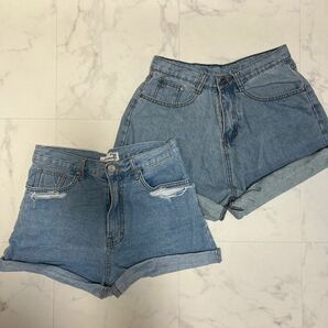 【 STYLE NANDA 】 デニムショートパンツ　2点セット ショートパンツ デニムショートパンツ