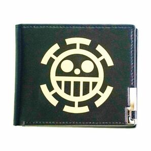 財布 onepiece 海賊旗 トラファルガロー ワンピース サイフ さいふ 二つ折り 黒