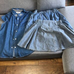 小学生 ブラウス、ミニスカート