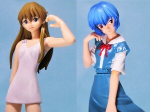 BANDAI 2011 ヱヴァンゲリヲン新劇場版 PORTRAITS Vol.6 式波 アスカ ラングレー B ＆ 綾波レイ 制服 中古 エヴァンゲリオン ポートレイツ