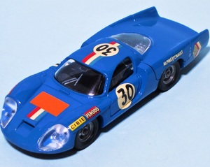 SOLIDO No.168 alpine Renault 3L blue solid blue box less . decal pasting position ... eyes old Solido 1/43 ALPINE RENAULT A220 3L No.30