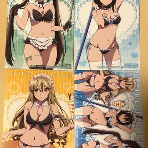 ストライク ザ ブラッド Ⅴ ポップアップストア 限定 特典 イラストカード 水着 メイド ver. 全4種 コンプリートセット