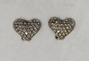  Heart серьги серебряный цвет Kirakira 2cmx2.5cm