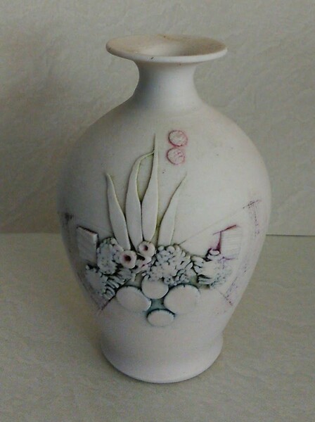 希少【MOLLIE HILLAM 】HAND MADE PORCELAIN 置物 ENGLAND 高さ9.5cm 直径5.2cm