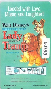 ５０７５８★ディズニー　 Lady Tramp テレカ★