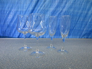 ◆シャンパングラス　ワイングラス　ペア　2組セット※ジャンク■６０