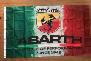 一番安？ABARTH　アバルト　スコーピオン　トリコロゴ　バナーフラッグ 旗　特大サイズ　送料サービス　595 696 　124