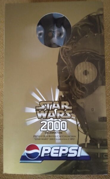  未開封 ペプシ 当選品 スター・ウォーズ2000　C-3PO サウンド ビック ボトル キャップ