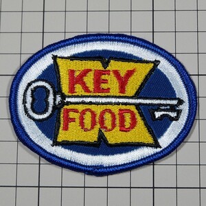 MH195 キーフード 鍵 刺繍 ワッペン パッチ ロゴ KEY FOOD