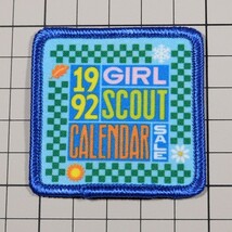 PI268 ガールスカウト カレンダー 1992 ワッペン パッチ GIRL SCOUT CALENDAR 1992_画像1