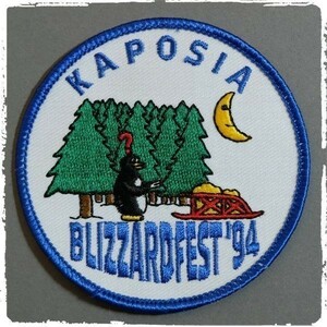 BP49 KAPOSIA BLIZZARDFEST ワッペン パッチ ロゴ エンブレム ペンギン 針葉樹 刺繍