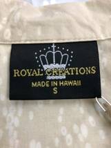 ROYAL CRFATIONS ハワイ製　コットンアロハシャツ　半袖　S 落ち着いた柄　USA古着_画像7
