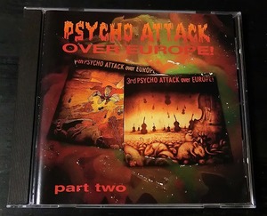 Psycho Attack Over Europe2 CD 1992 KIX4U Magnetics Es-Feiv Cyclone Yompin Coackroaches Griswalds サイコビリー ネオロカ ロカビリー