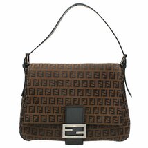 ★B2122 美品!! フェンディ ズッキーノ マンマバケット ワンショルダー ハンドバッグ 8BR001 ダークブラウン FENDI レディース★_画像1