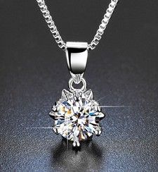 モアサナイト ヘイローネックレス 5ct 11mm ダイヤモンド ダイヤモンド