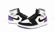 ☆ NIKE ナイキ AIR JORDAN 1 MID エア ジョーダン 1 ミッド スニーカー 852542-105 27cm 黒 ブラック 103_画像1