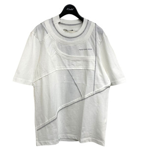 美品 Feng Chen Wang 半袖 Tシャツ「PANELLED T SHIRT」 ドッキングデザイン フェンチャンワン