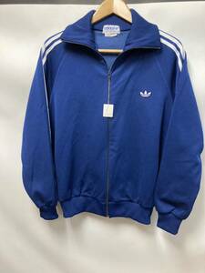 80*s неиспользуемый товар adidas OLD спортивная куртка джерси жакет синий / белый 5