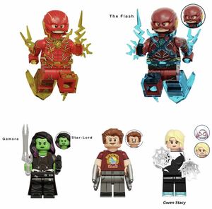 1体選べる スター・ロード ガモーラ グウェン フラッシュ マーベル アベンジャーズ ブロック ミニフィグ レゴ LEGO 互換 ミニフィギュア en