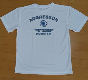 ＴシャツＭサイズ　AGRアグレッサー　コブラ(青/グレー)　ドライ　白