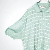 EU VINTAGE Paul Rhodamel HALF SLEEVE CHECK PATTERNED KNIT POLO SHIRT/ヨーロッパ古着半袖チェック柄ニットポロシャツ_画像8